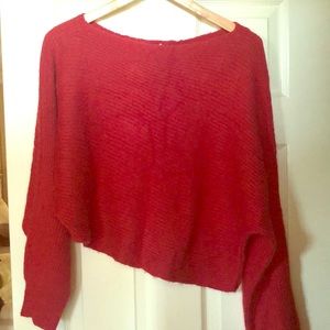 Free people red sweater size S